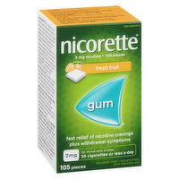 Nicorette - Coated Gum Regular Strength Fresh Fruit 2mg, 105 Each