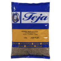 Teja - Whole Red Lentils, 4 Pound