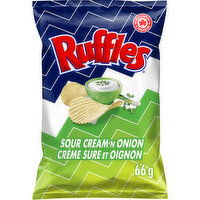 Ruffles - Potato Chips, Sour Cream & Onion, 66 Gram