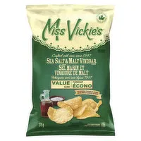 Miss Vickies - Sea Salt & Malt Vinegar, Potato Chips -  Value Size, 275 Gram