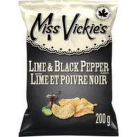 Miss Vickies - Lime & Black Pepper, Potato Chips, 200 Gram