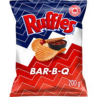 Ruffles - Potato Chips, BBQ, 200 Gram