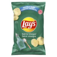 Lays - Potato Chips, Salt & Vinegar - Family Size, 235 Gram