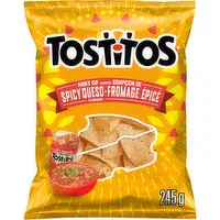 Tostitos - Hint of Spicy Queso Tortilla Chips, 245 Gram