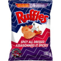 Ruffles - Potato Chips, Spicy All Dressed, 180 Gram