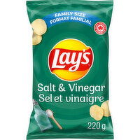 Lay's - Salt & Vinegar Potato Chips, Family Size, 220 Gram