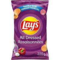 Lay's - All Dressed Potato Chips, Family Size, 220 Gram