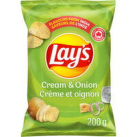 Lay's - Cream & Onion Ridged Potato Chips, 200 Gram