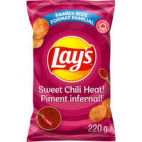Lay's - Sweet Chili Heat Potato Chips, Family Size, 220 Gram
