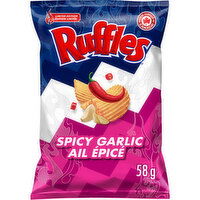 Ruffles - Spicy Garlic Potato Chips, 58 Gram