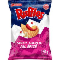 Ruffles - Spicy Garlic Chips, 180 Gram