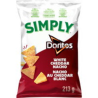 Doritos - Simply White Cheddar Nacho Tortilla Chips, 213 Gram
