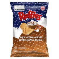 Ruffles - Sour Cream 'n Bacon Potato  Chips, 200 Gram