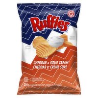 Ruffles - Potato Chips, Cheddar and Sour Cream, 200 Gram