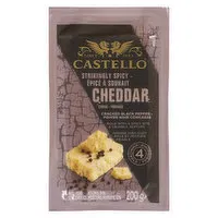 Castello - Strikingly Spicy Cheddar - Cracked Black Pepper, 200 Gram