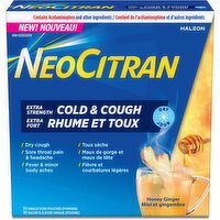 NeoCitran - Extra Strength Cold & Cough, Honey & Ginger, 10 Each