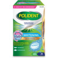 Polident - Antibacterial Daily Denture Cleanser Whitening Mint Fresh, 96 Each