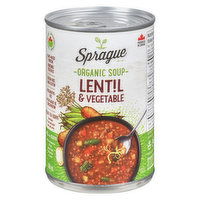 Sprague - Soup Lentil with Vegetable Organic, 398 Millilitre