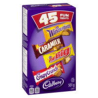 Cadbury - Fun Treats Chocolate Bars, Assorted, 45 Each