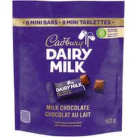 Cadbury - Dairy Milk Mini Chocolate Bars, 8 Each