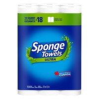 Sponge Towels - Ultra 12 Eq 18, 12 Each
