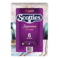 SCOTTIES - Supreme 3 Ply Facial Tissues, 6 Boxes