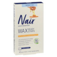 Nair - Wax Ready Strip - Legs & Body, 40 Each