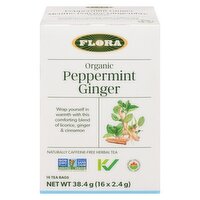 Flora - Peppermint Ginger Tea, 16 Each