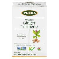 Flora - Ginger Turmeric Tea, 16 Each