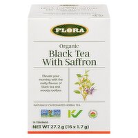 Flora - Black Tea With Saffron, 16 Each