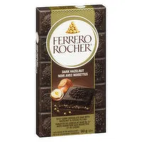 Ferrero - Rocher Premium Chocolate Bar, Dark Chocolate Hazelnut