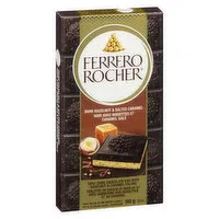 Ferrero - Rocher Premium Chocolate, Dark Chocolate Hazelnut and Salted Caramel, 90 Gram