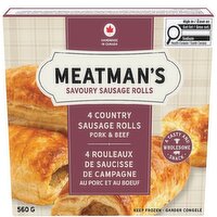 Meatman's - Savoury Sausage Rolls, 560 Gram