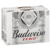 Budweiser - Non-Alcoholic Beer - Zero, 12 Each