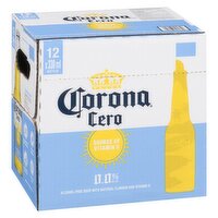 Corona - Cero Alcohol-Free Beer with Natural Flavour and Vitamin D, Bottles, 12 Each