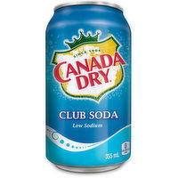 Canada Dry - Club Soda - Low Sodium, 355 Millilitre