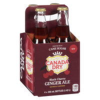 Canada Dry - Black Cherry Ginger Ale 355mL Glass Bottles, Limited Edition, 4 Each