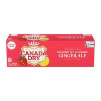 Canada Dry - Strawberry Lemonade Gingerale, 355mL Cans, 12 Each