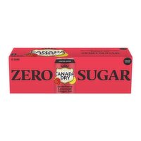 Canada Dry - Strawberry Lemonade Gingerale Zero, 355mL Cans, 12 Each