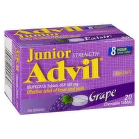 Advil - Junior Strength Ibuprofen Chewables - Grape, 20 Each