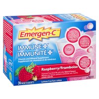 Emergen-C - Immune Plus 1000mg Vitamin C, Raspberry, 24 Each