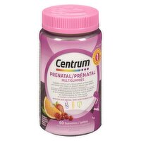 Centrum - Prenatal MultiGummies, Multivitamin & Multimineral, Mixed Berry and Orange Flavours, 60 Each