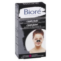 Biore - Deep Cleansing Charcoal Pore Strips, 8 Each