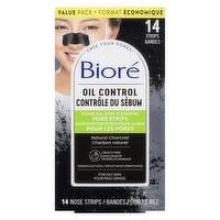 Biore - Charcoal Deep Cleansing Nose Strips Oil Control Value Pack, 14 Each