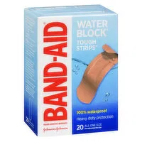 Johnson & Johnson - Tough Strips Waterproof Bandages One Size