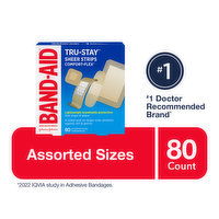 Johnson & Johnson - Plastic Comfort Flex Bandages Assorted, 80 Each