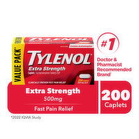 Tylenol - Extra Strength Caplets, 200 Each