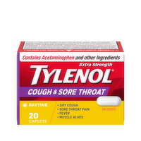 TYLENOL - Cough & Sore Throat Day Caplets, 20 Each