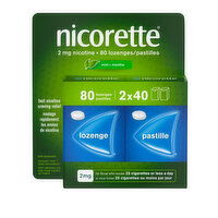 Nicorette - Lozenge Mint 2mg, 80 Each