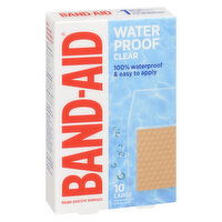 BAND-AID - Waterproof Clear Bandage, Large, 10 Count, 1 Each